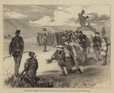 مباراة غولف بين رويال بلاكهيث وأندية لندن الاسكتلندية في ويمبلدون بواسطة إدوين بوكمان